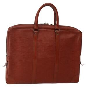 LOUIS VUITTON Epi Porte Documents Voyage Business Bag Brown M54478 Auth 144060